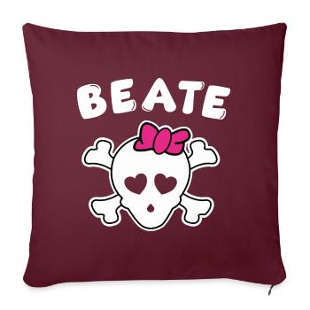 Pirate Beate Design pour les filles et les femmes - Housse de coussin décorative 45 x 45 cm - bordeaux - Devant