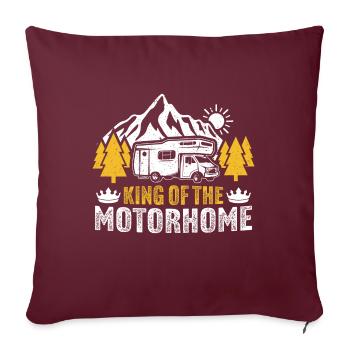 king of motorhome - Housse de coussin décorative 45 x 45 cm - bordeaux - Devant