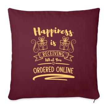 Acheter Acheter Shopaholik - Housse de coussin décorative 45 x 45 cm - bordeaux - Devant
