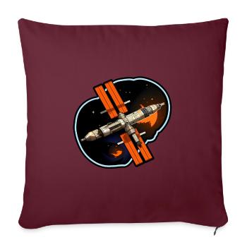 Satellite spatial - Housse de coussin décorative 45 x 45 cm - bordeaux - Devant
