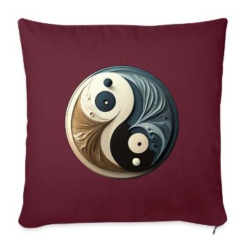 Abstract Yin Yang - Chinese Symbol - Balance - Sofa pillowcase 17,3'' x 17,3'' (45 x 45 cm) - burgundy - Front