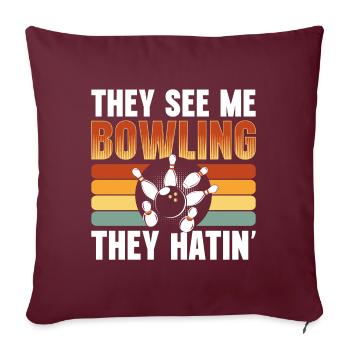 Bowlingkugel Sport Bowling Team - Sofakissenbezug 45 x 45 cm - Burgunderrot - Vorne