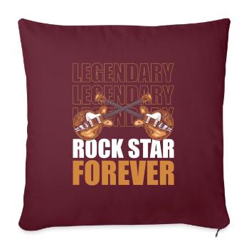 Concert d’un groupe de musique - Housse de coussin décorative 45 x 45 cm - bordeaux - Devant