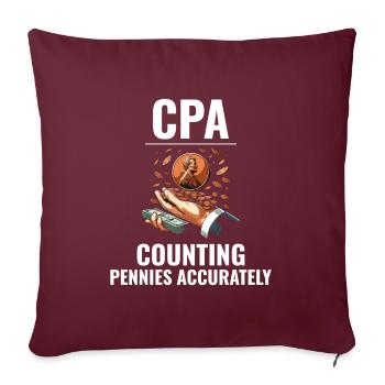 CPA: Die Kunst der Pfennigpräzision beherrschen Lustig - Sofakissenbezug 45 x 45 cm - Burgunderrot - Vorne