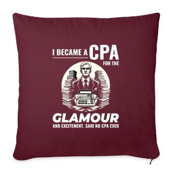 Chroniques de l’ACP : le glamour et l’excitation dévoilés - Housse de coussin décorative 45 x 45 cm - bordeaux - Devant