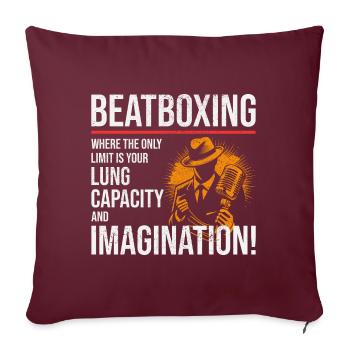 Beatboxing Culture Rythmique Beatbox Artistique Musique - Housse de coussin décorative 45 x 45 cm - bordeaux - Devant