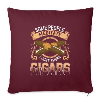Fumeur Gentleman Drogue - Housse de coussin décorative 45 x 45 cm - bordeaux - Devant