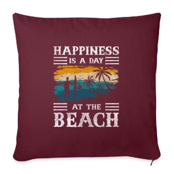 Vacances Plongée sous la chaleur - Housse de coussin décorative 45 x 45 cm - bordeaux - Devant