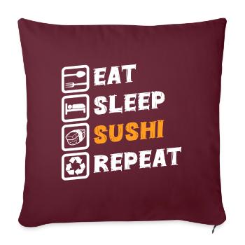 Cuisine japonaise Nourriture préférée - Housse de coussin décorative 45 x 45 cm - bordeaux - Devant