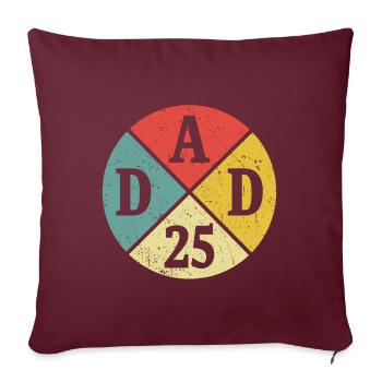 Dad Dad 2025 Gift New Dad 25 - Sofa pillowcase 17,3'' x 17,3'' (45 x 45 cm) - burgundy - Front