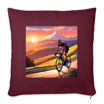 À la poursuite de la dernière lumière du jour - Housse de coussin décorative 45 x 45 cm - bordeaux - Devant