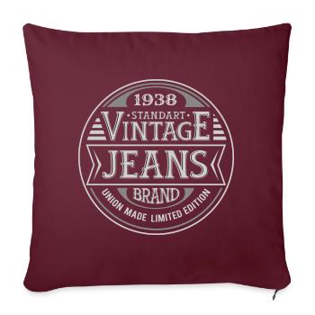 86e Anniversaire Millésime Fabriqué en 1938 Retro - Housse de coussin décorative 45 x 45 cm - bordeaux - Devant