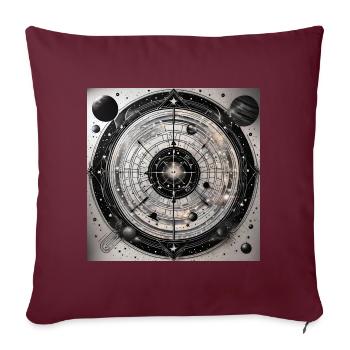Galaxy’s Edge - Jeu de fléchettes interstellaire - Housse de coussin décorative 45 x 45 cm - bordeaux - Devant