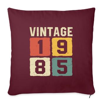 Millésime 1985 Né en 1985 - Housse de coussin décorative 45 x 45 cm - bordeaux - Devant