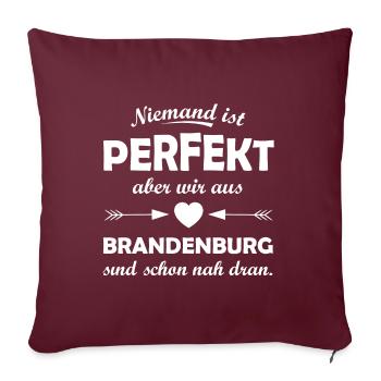 Brandenburg bei Berlin - Sofakissenbezug 45 x 45 cm - Burgunderrot - Vorne
