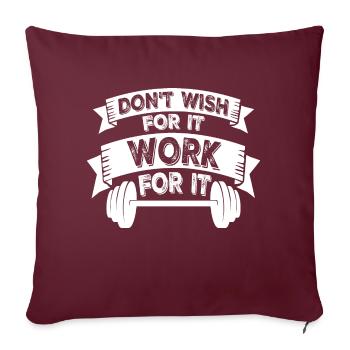 Ne souhaite pas que cela fonctionne pour elle Gym Fitness Dicton - Housse de coussin décorative 45 x 45 cm - bordeaux - Devant