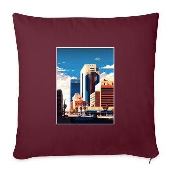 Glendale Arizona Vintage voyage affiche Souvenir - Housse de coussin décorative 45 x 45 cm - bordeaux - Devant