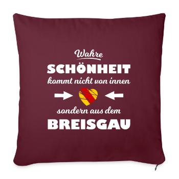 La beauté du Breisgau - Housse de coussin décorative 45 x 45 cm - bordeaux - Devant