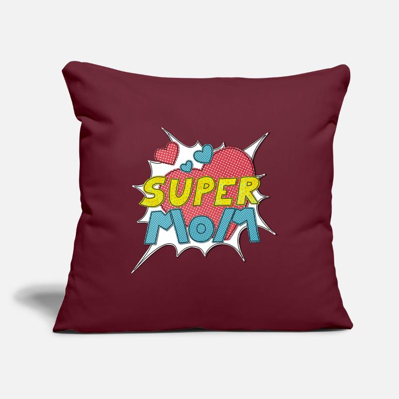 Muttertag supermom Super Mom beste Mutter Comic Sofakissenbezug 45 x 45 cm