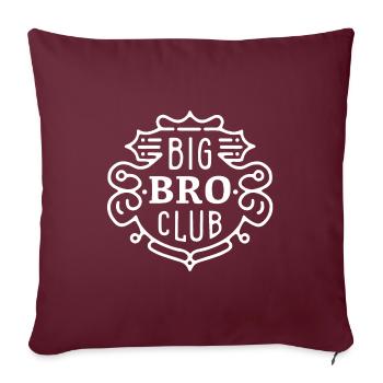 Big bro club grand frère - Housse de coussin décorative 45 x 45 cm - bordeaux - Devant