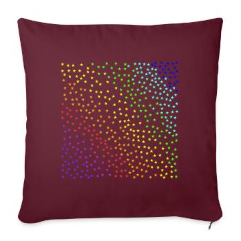 Stars colorful starry sky rainbow gift idea - Sofa pillowcase 17,3'' x 17,3'' (45 x 45 cm) - burgundy - Front