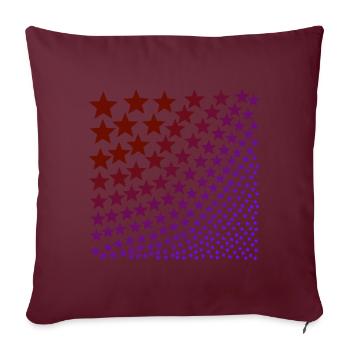 Stars red purple gift idea - Sofa pillowcase 17,3'' x 17,3'' (45 x 45 cm) - burgundy - Front
