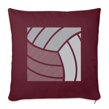 Volley-ball - Housse de coussin décorative 45 x 45 cm - bordeaux - Devant