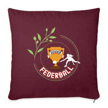 Federball Siegerin Pokal Turnier Spiel 1. Platz - Sofakissenbezug 45 x 45 cm - Burgunderrot - Vorne