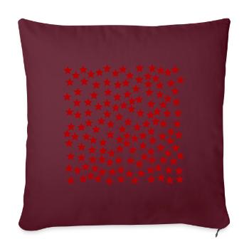Sterne rot Geschenkidee - Sofakissenbezug 45 x 45 cm - Burgunderrot - Vorne