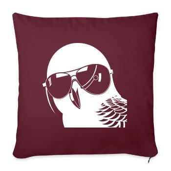 NON! Chien de saucisse Teckel effronté Chien de saucisse drôle - Housse de coussin décorative 45 x 45 cm - bordeaux - Devant