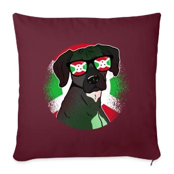 Burundi - Sofakissenbezug 45 x 45 cm - Burgunderrot - Vorne