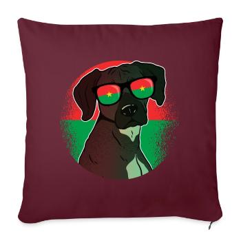 Burkina Faso - Housse de coussin décorative 45 x 45 cm - bordeaux - Devant