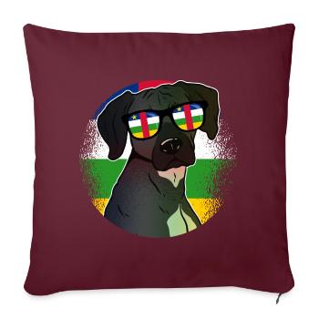 Zentralafrikanische Republik - Sofakissenbezug 45 x 45 cm - Burgunderrot - Vorne