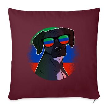 Daghestan - Housse de coussin décorative 45 x 45 cm - bordeaux - Devant