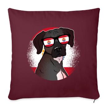 Polynésie française - Housse de coussin décorative 45 x 45 cm - bordeaux - Devant