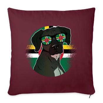 Dominique - Housse de coussin décorative 45 x 45 cm - bordeaux - Devant