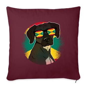 Grenade - Housse de coussin décorative 45 x 45 cm - bordeaux - Devant