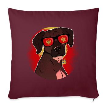 Monténégro - Housse de coussin décorative 45 x 45 cm - bordeaux - Devant