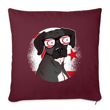 Chypre du Nord - Housse de coussin décorative 45 x 45 cm - bordeaux - Devant