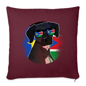 Sud Soudan - Housse de coussin décorative 45 x 45 cm - bordeaux - Devant