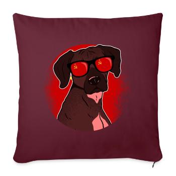 Union soviétique - Housse de coussin décorative 45 x 45 cm - bordeaux - Devant