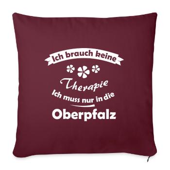 Vacances dans le Haut-Palatinat - Housse de coussin décorative 45 x 45 cm - bordeaux - Devant