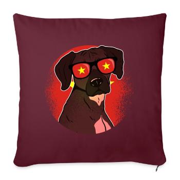 Vietnam - Housse de coussin décorative 45 x 45 cm - bordeaux - Devant