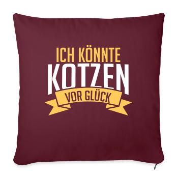 Je suis de si bonne humeur que je pourrais vomir - Housse de coussin décorative 45 x 45 cm - bordeaux - Devant