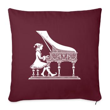Elf Piano Concerto - Housse de coussin décorative 45 x 45 cm - bordeaux - Devant