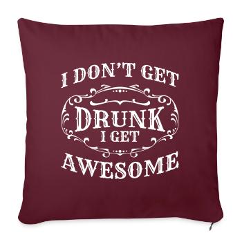 Tournée des bars Alcool Boire du sport - Housse de coussin décorative 45 x 45 cm - bordeaux - Devant