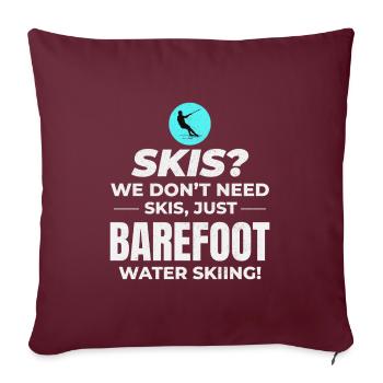 Pieds nus Ski nautique Sports extrêmes Pieds nus - Housse de coussin décorative 45 x 45 cm - bordeaux - Devant