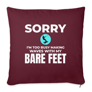 Pieds nus Ski nautique Sports extrêmes Pieds nus - Housse de coussin décorative 45 x 45 cm - bordeaux - Devant