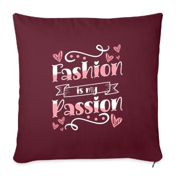 Shopping Reine de la mode Créateur de tendances - Housse de coussin décorative 45 x 45 cm - bordeaux - Devant