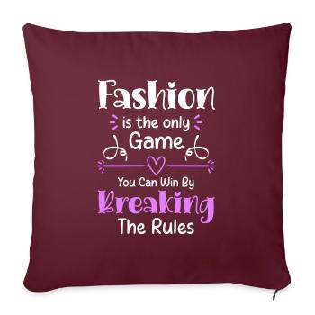 Défilé de shopping pour les amateurs de mode - Housse de coussin décorative 45 x 45 cm - bordeaux - Devant